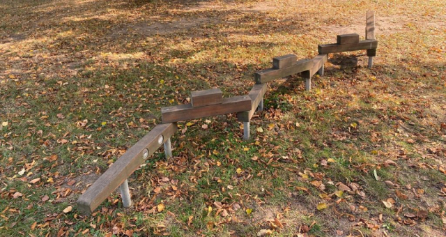 Balancierpfad im Außengelände