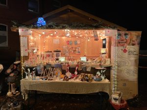 Geschmückte Hütte Martinimarkt